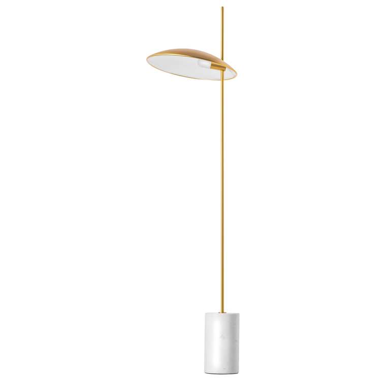 2КОР! Торшер MARMARA LED 5W 400LM ЗОЛОТО/МРАМОР 3000K