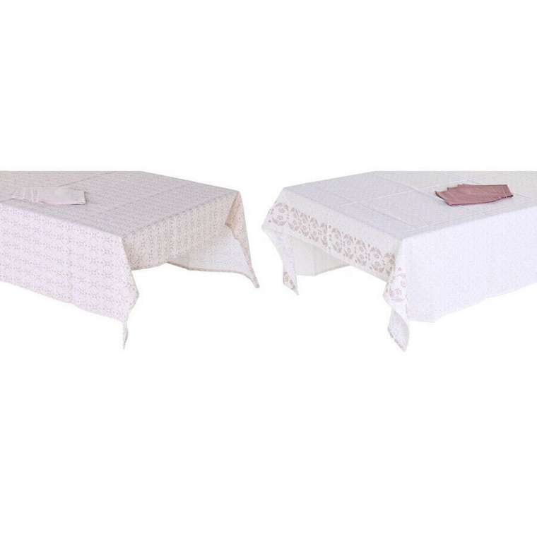 Скатерть и салфетки DKD Home Decor 150 x 250 x 0,5 см Розовый Белый (2 штук)