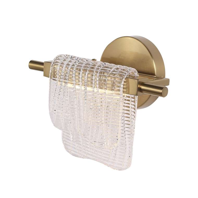 Светильник настенный ST-Luce золотистый/прозрачный LED 1*6W 4000K VOILE