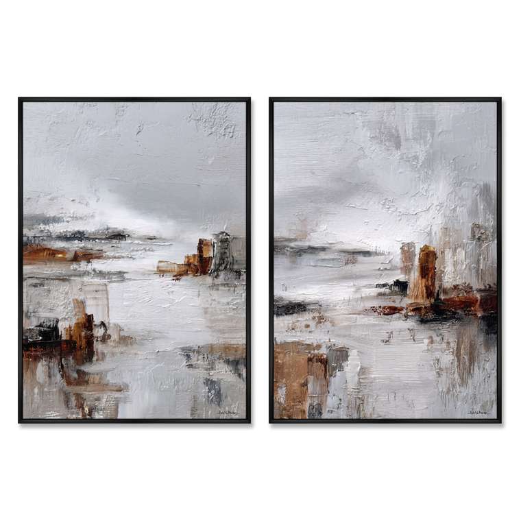 Набор из 2-х репродукций картин на холсте Отлив, 2025г.