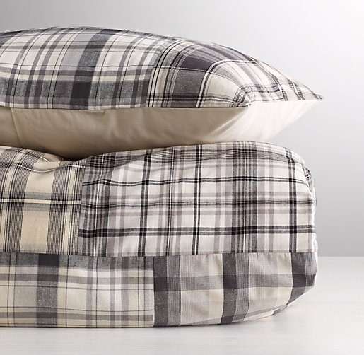 Washed patchwork plaid