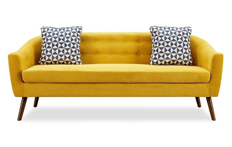 Прямой диван Florence L желтого цвета
