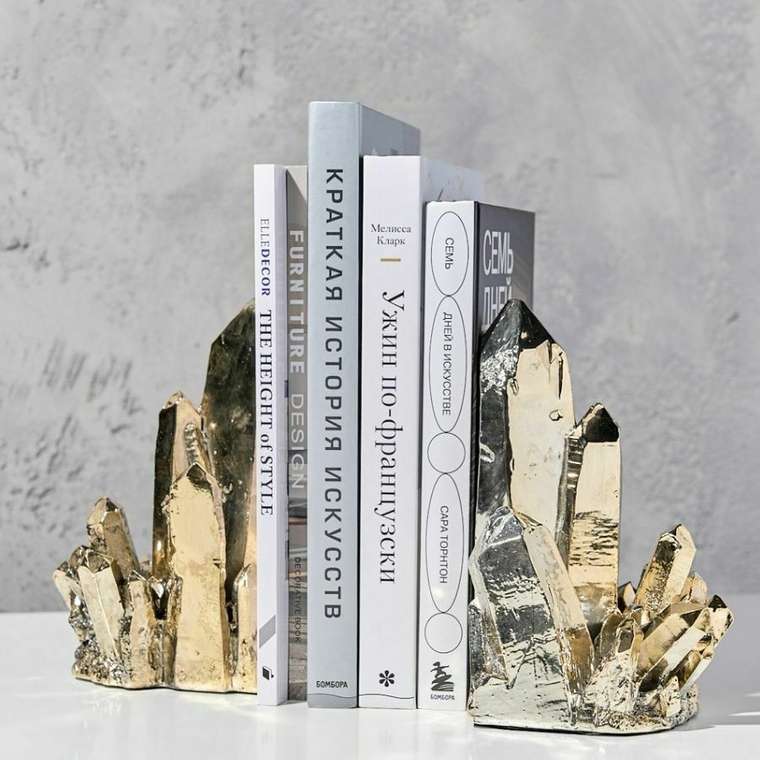 Статуэтка-держатель для книг Rock of Stability золотого цвета