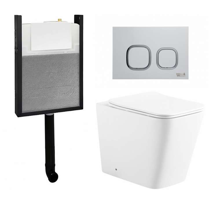 Комплект 3 в 1 смывной бачок скрытого монтажа Amberg