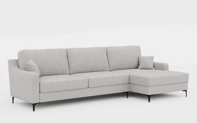 Угловой диван-кровать Мендини серого цвета