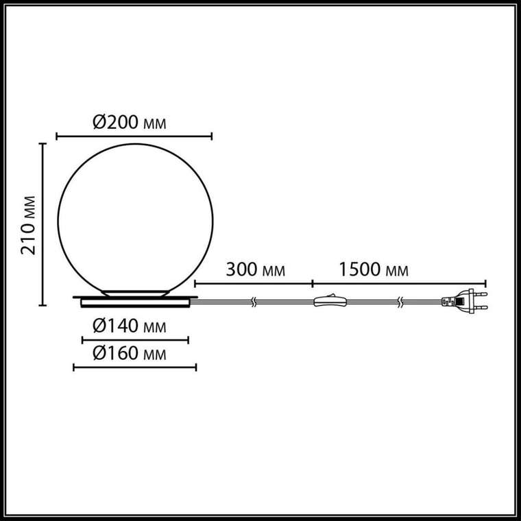 Настольная лампа Magia 7109/1TL (стекло, цвет белый)