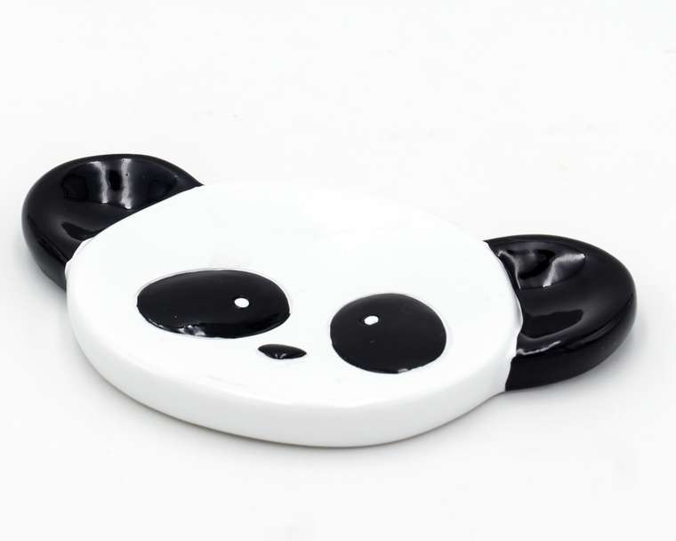 Мыльница Panda бело-черного цвета 