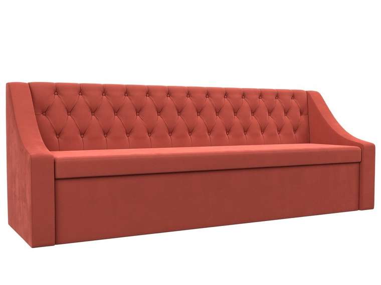 Кухонный прямой диван-кровать Мерлин кораллового цвета
