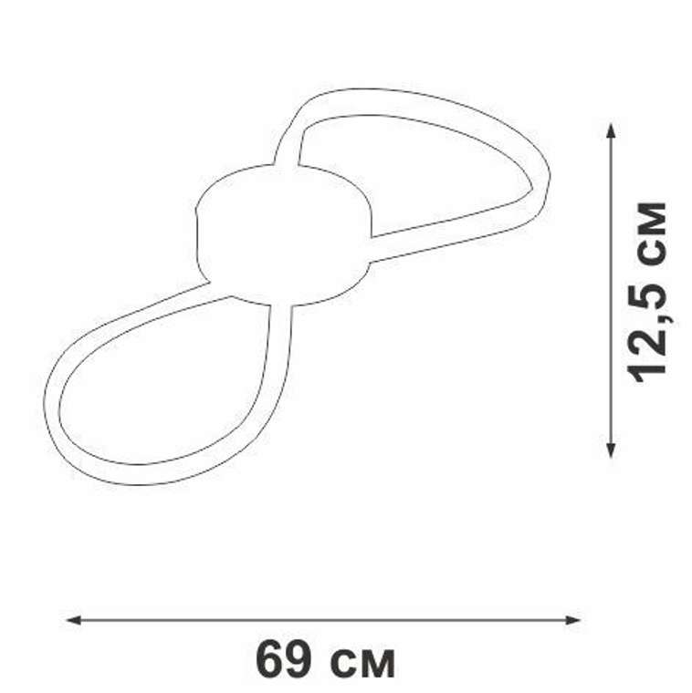 Люстра V3779-1/1PL, LED 35Вт, 3900-4200К, 3100лм