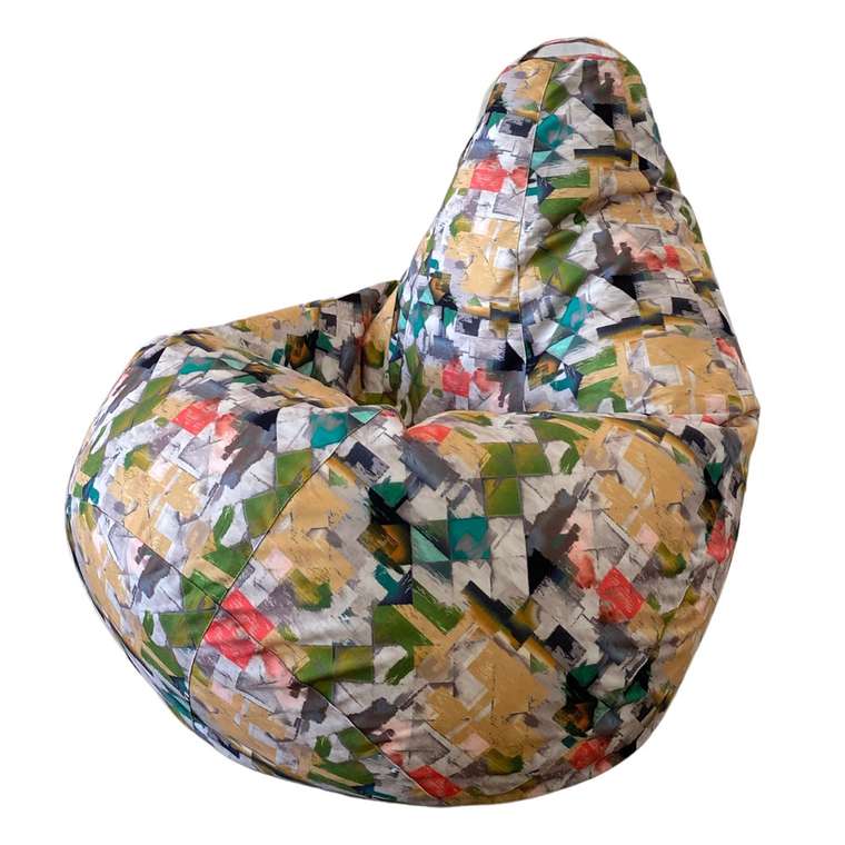 Кресло-мешок Груша Мозайка XL в обивке из велюра