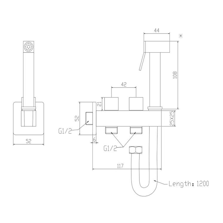 Гигиенический душ со смесителем Savol S-FXQ011B, золото