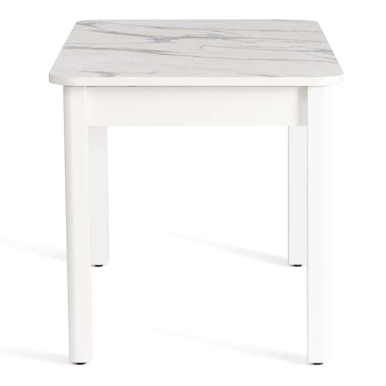 Раздвижной обеденный стол Aligery белого цвета