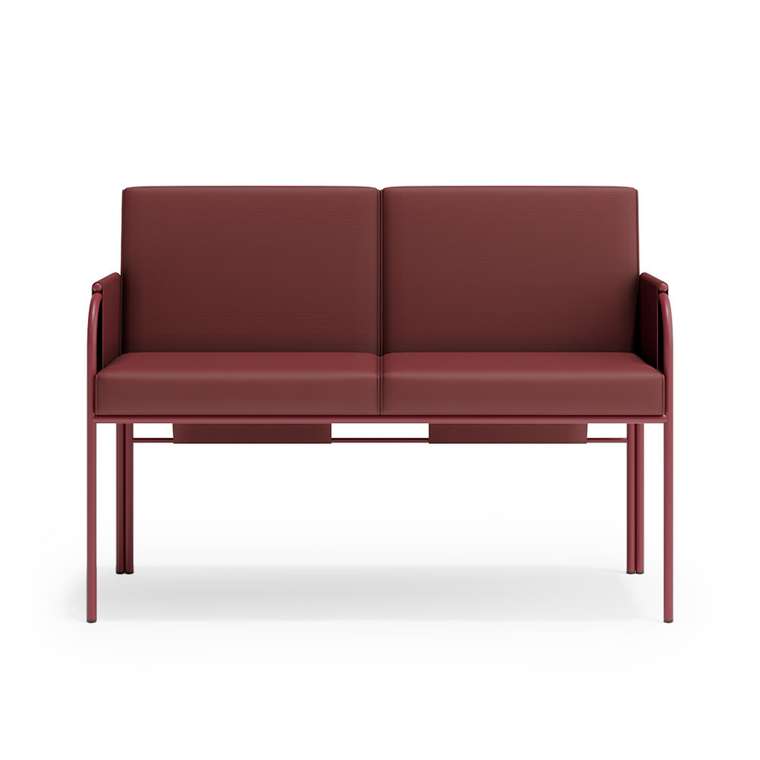 Диван обеденный Нара бордового цвета