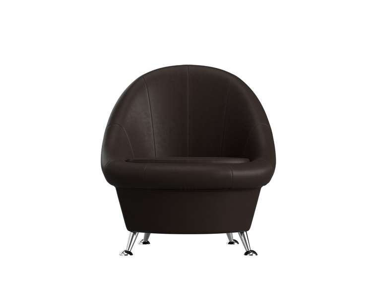 Кресло Амелия коричневого цвета (экокожа)