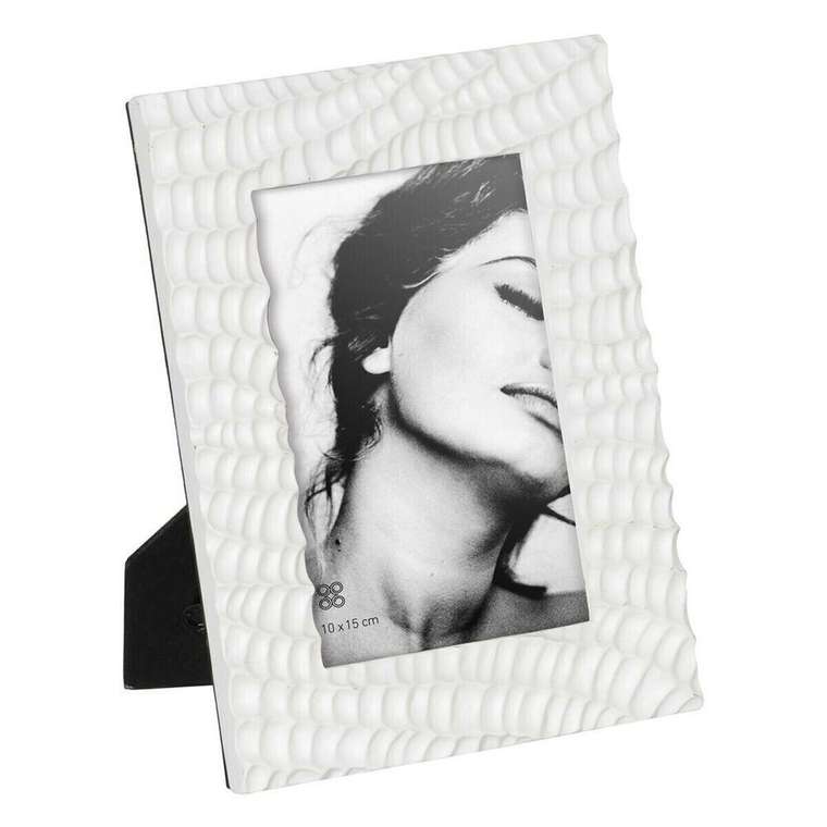 Фоторамка Белый полистоун 16 x 1,7 x 21 cm
