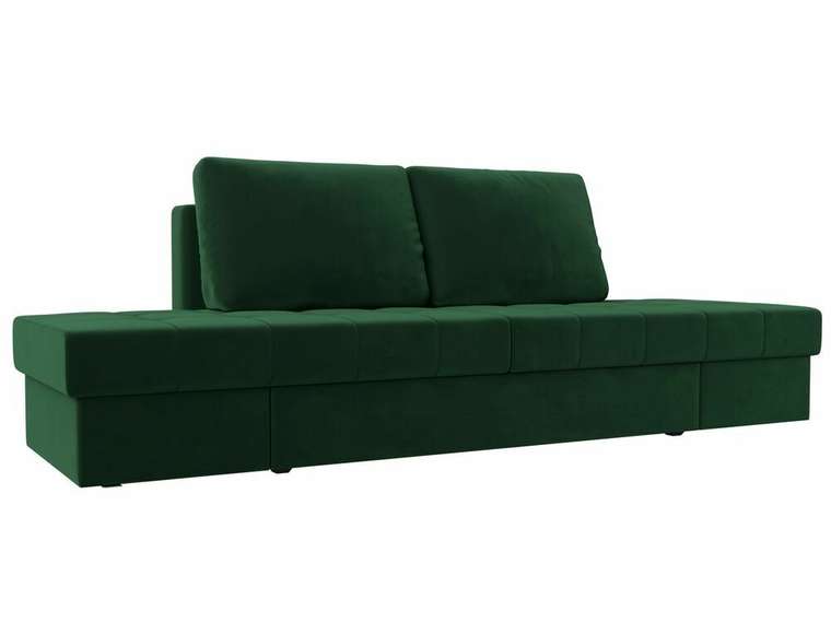Прямой диван трансформер Сплит зеленого цвета