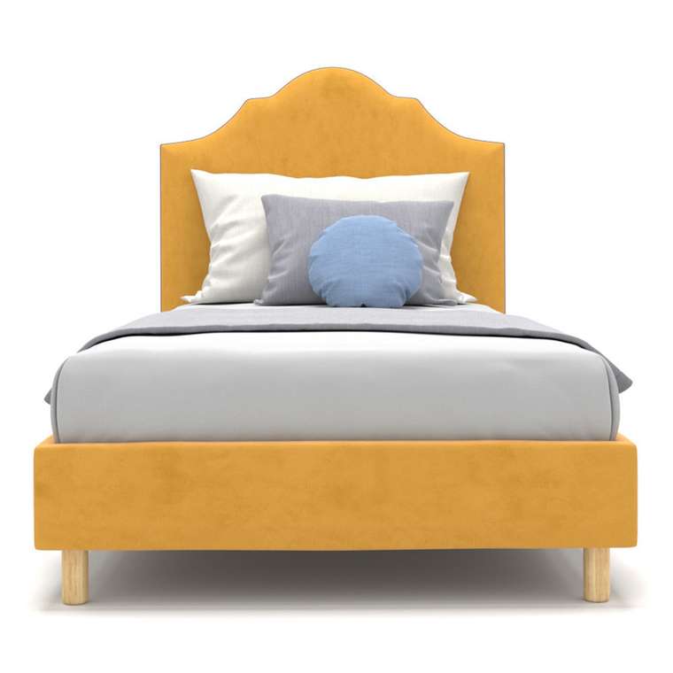 Односпальная кровать Tiana желтого цвета 80х160