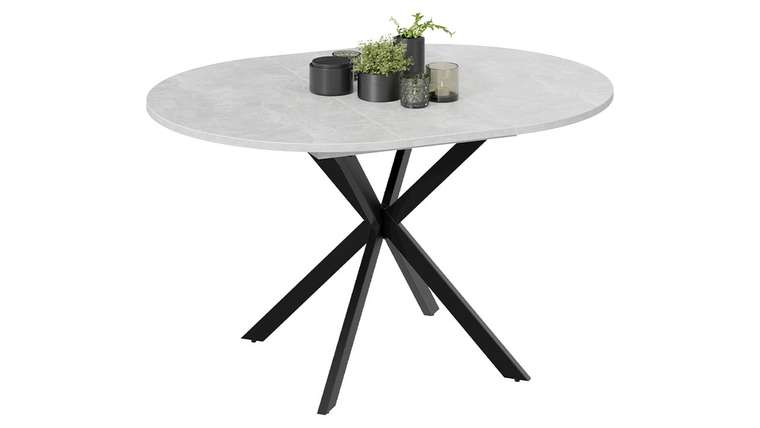 Раздвижной обеденный стол Мэдисон светло-серого цвета