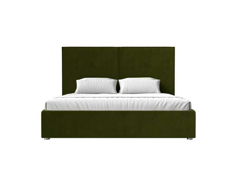 Кровать Аура 160х200 с подъемным механизмом зеленого цвета