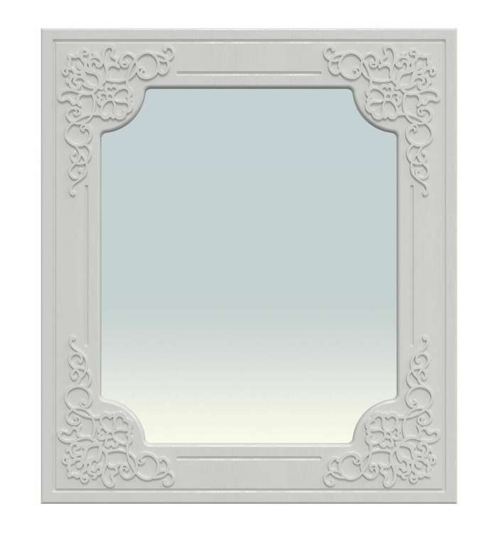 Зеркало настенное Соня Премиум патина в раме белого цвета