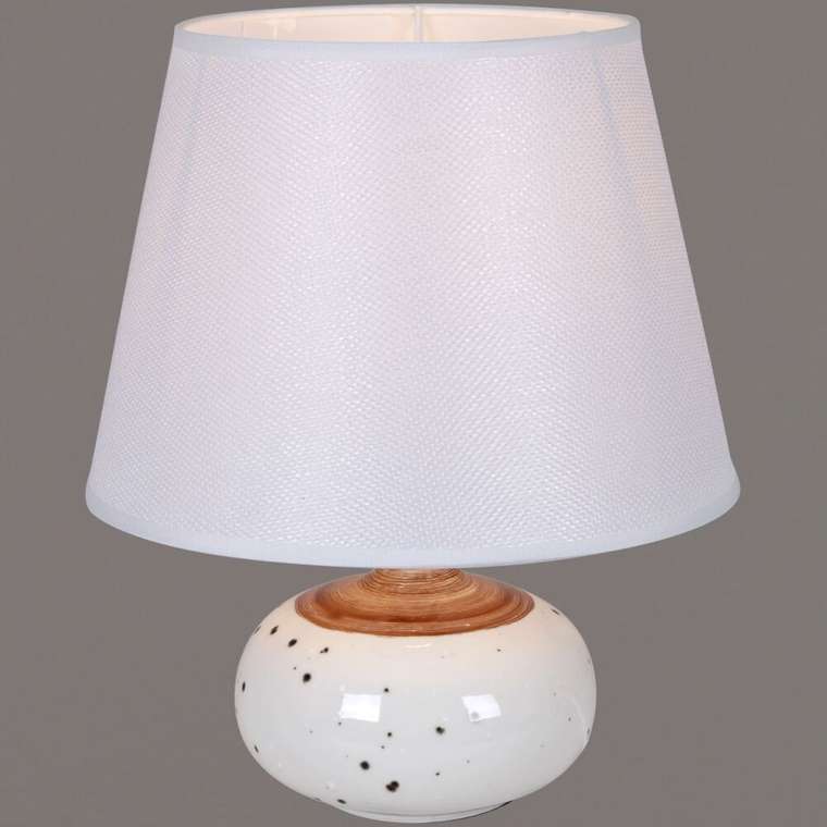 Настольная лампа 00850-0.7-01 (ткань, цвет белый)