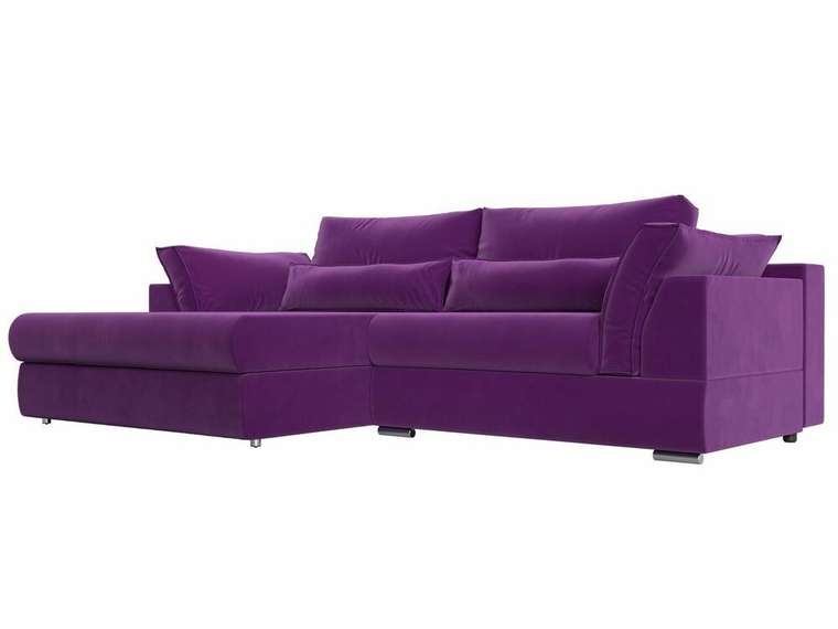 Угловой диван-ковать Пекин фиолетового цвета угол левый