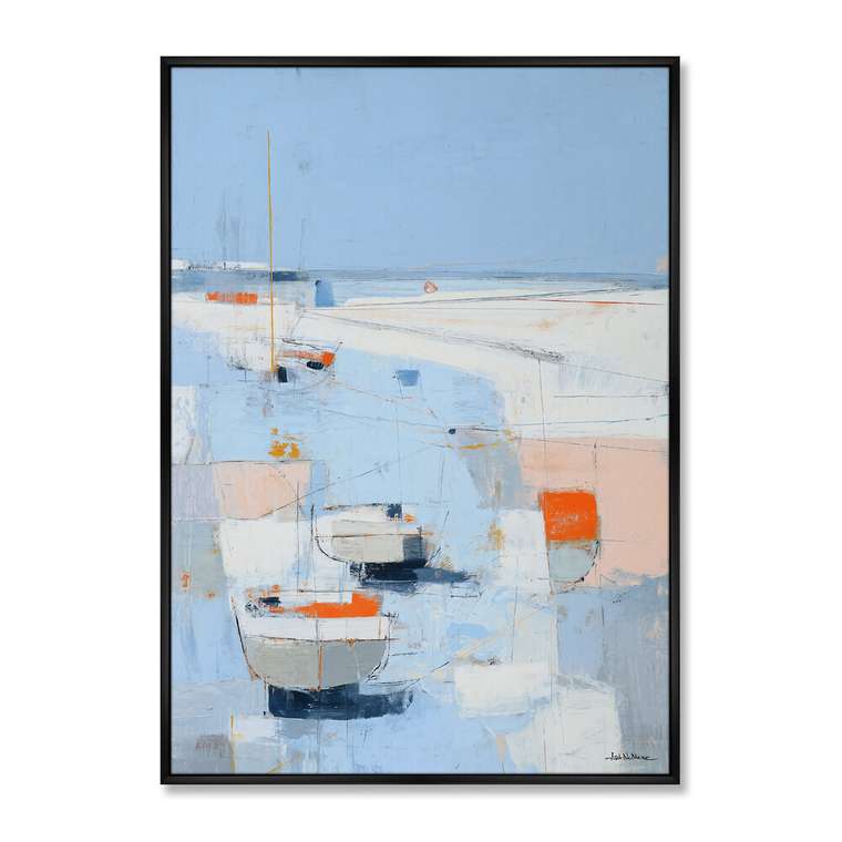 Репродукция картины на холсте На хрустальной глади лета, No 1, 2025г.