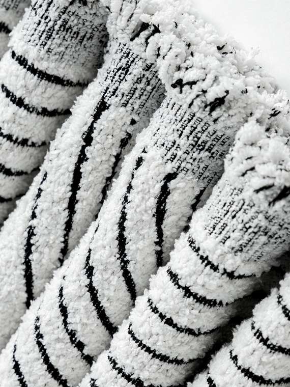 Покрывало Dmi softness vibes 180x230 бело-черного цвета