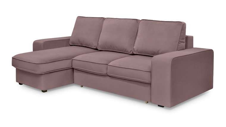 Угловой диван-кровать Монако темно-розового цвета