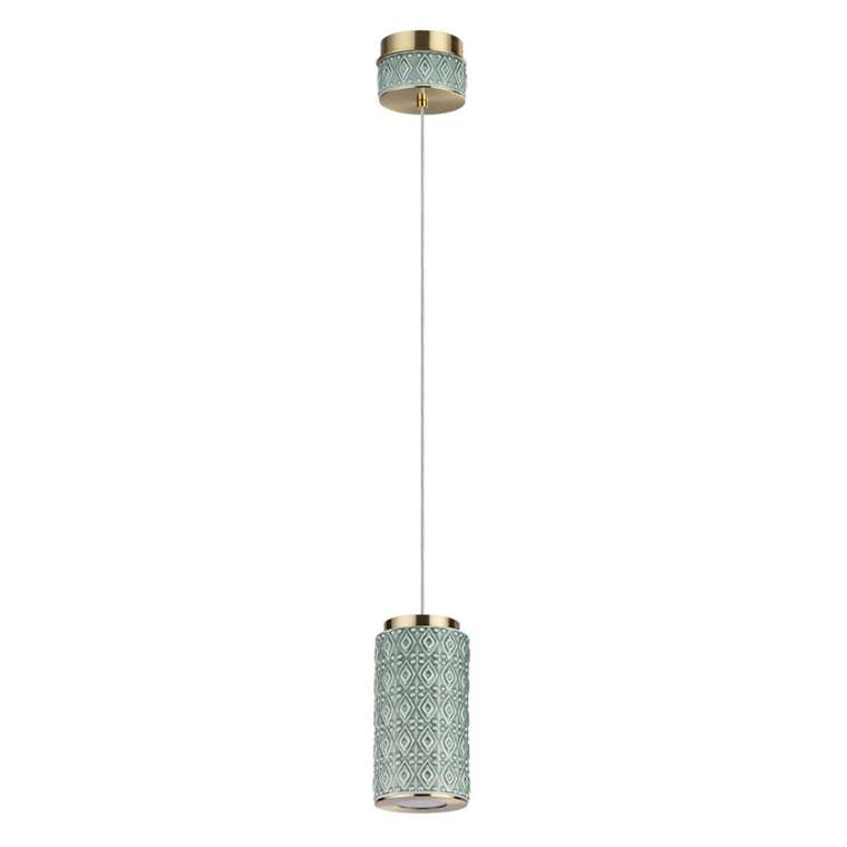 Подвесной светильник светодиодный Odeon Light Lulu 5452/5L светлая бронза/зеленый/металл/керамика/акрил LED 5W 3000K