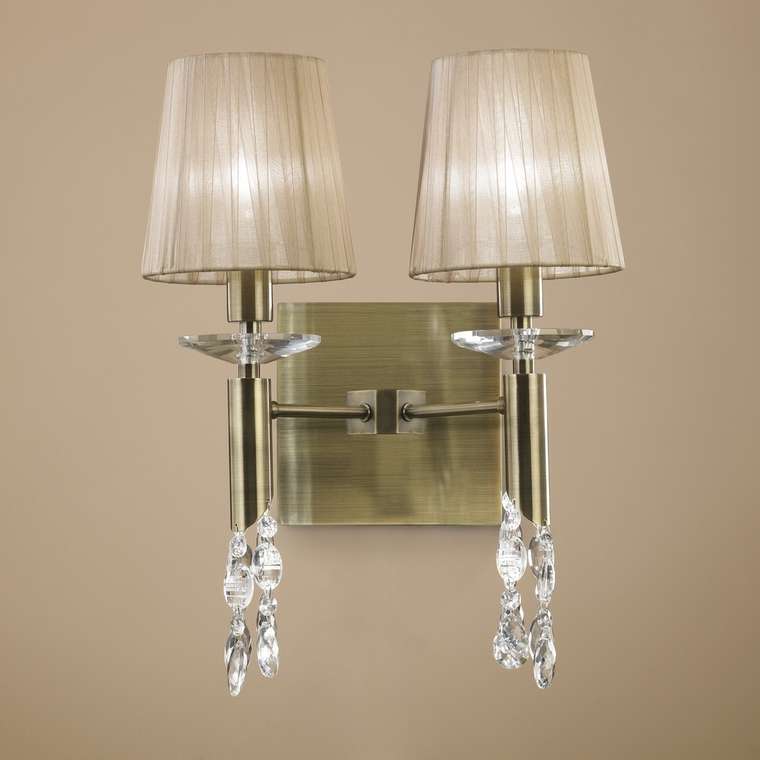 Бра Tiffany Bronze 3883 (ткань, цвет бежевый)