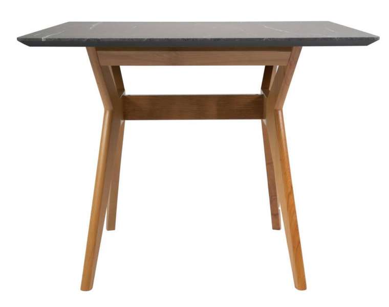 Обеденный стол Нарвик бежево-черного цвета