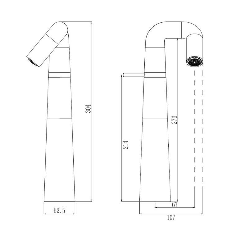 Смеситель для раковины Haiba HB11813, хром