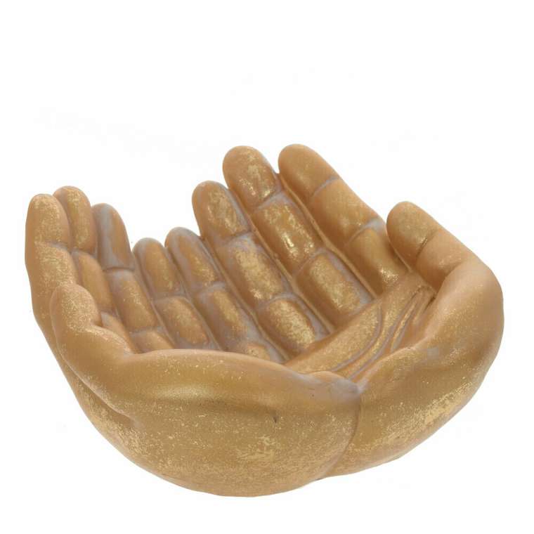 Фигурка декоративная Руки золотого цвета