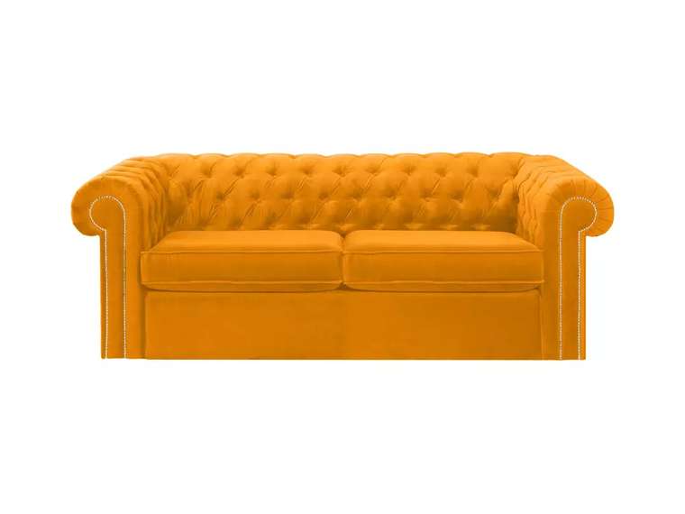 Диван-кровать Chesterfield оранжевого цвета