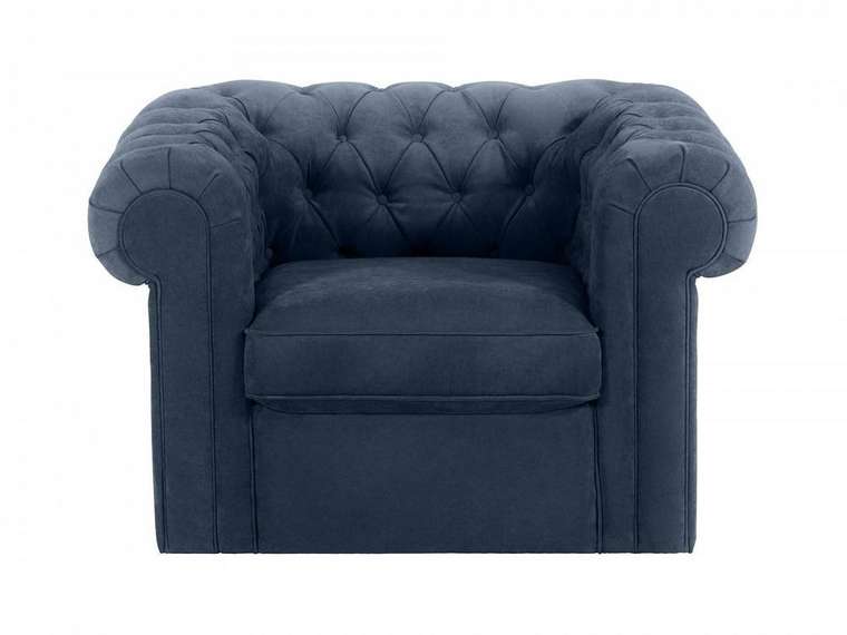 Кресло Chesterfield темно-синего цвета 