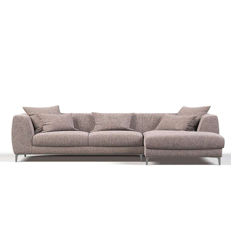 Диван угловой Elegant перламутрово-бежевого цвета правый