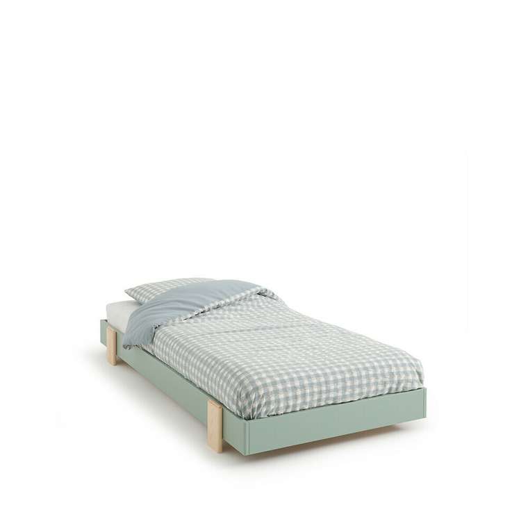 Кровать Pila 90x190 зеленого цвета без подъемного механизма