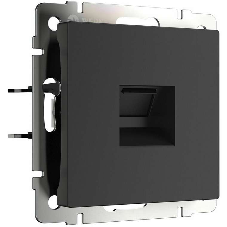 Телефонная розетка RJ-11 черный матовый W1182008
