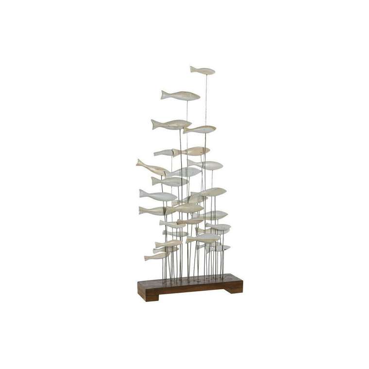 Декоративная фигура Белый Коричневый Спирали 45 x 15 x 100 cm