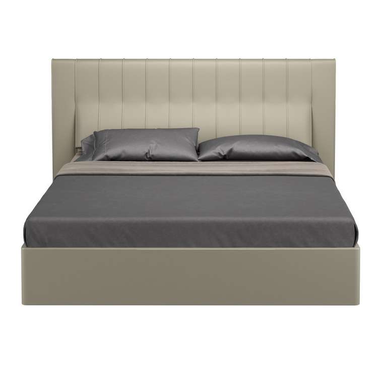 Кровать Vigo 160х200 серо-бежевого цвета с подъемным механизмом