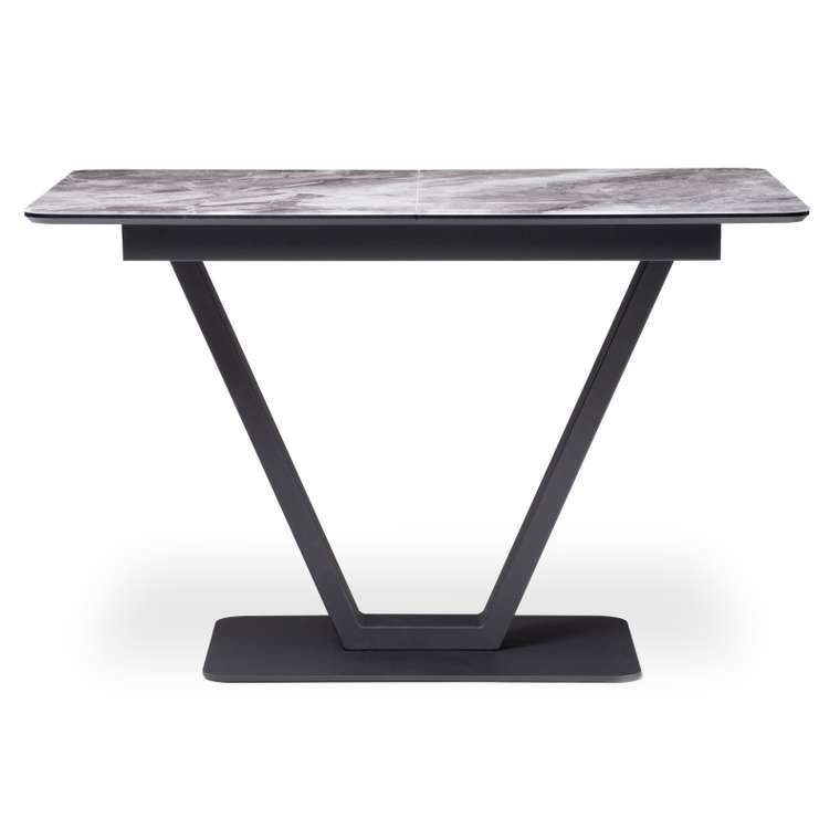 Раздвижной обеденный стол Бугун черно-серого цвета 