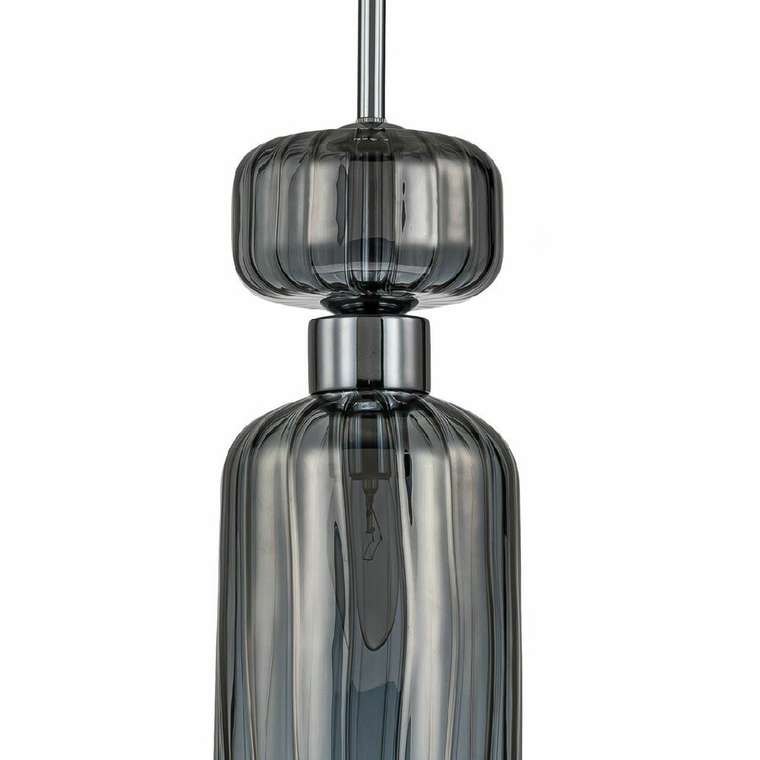 Подвесной светильник Gloss 1141/1S Chrome/Smoke (стекло, цвет дымчатый)