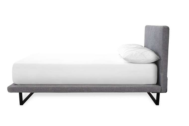 Кровать 160х200 серого цвета 