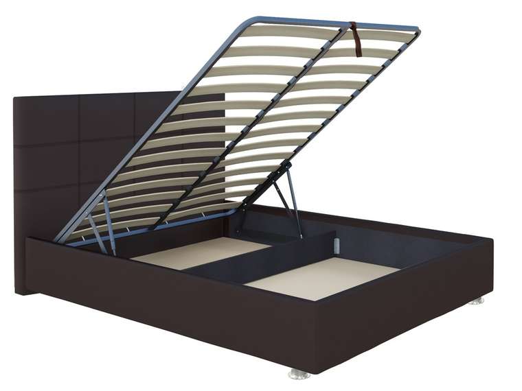 Кровать Ларди 180х200 темно-коричневого цвета с подъемным механизмом