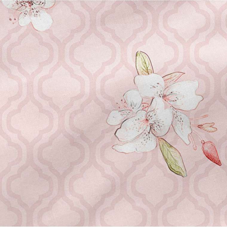 Простынь нижняя Chinoiserie 90x200 розового цвета