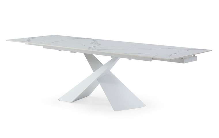 Раскладной обеденный стол Savoy белого цвета