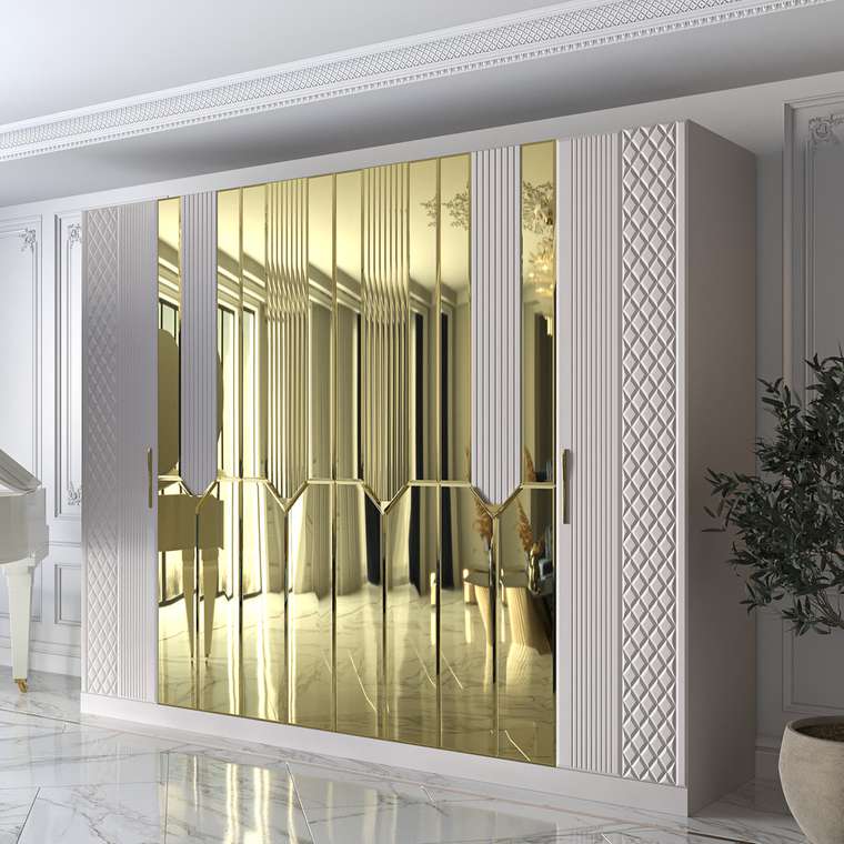 Шкаф Савелья цвета кашемир с золотом