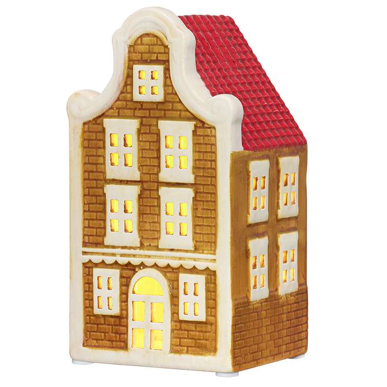 Домик с подсветкой Skive желтого цвета