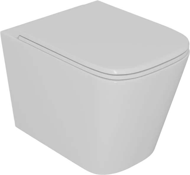 Унитаз подвесной Damp;K Quadro белый, безободковый, с микролифтом